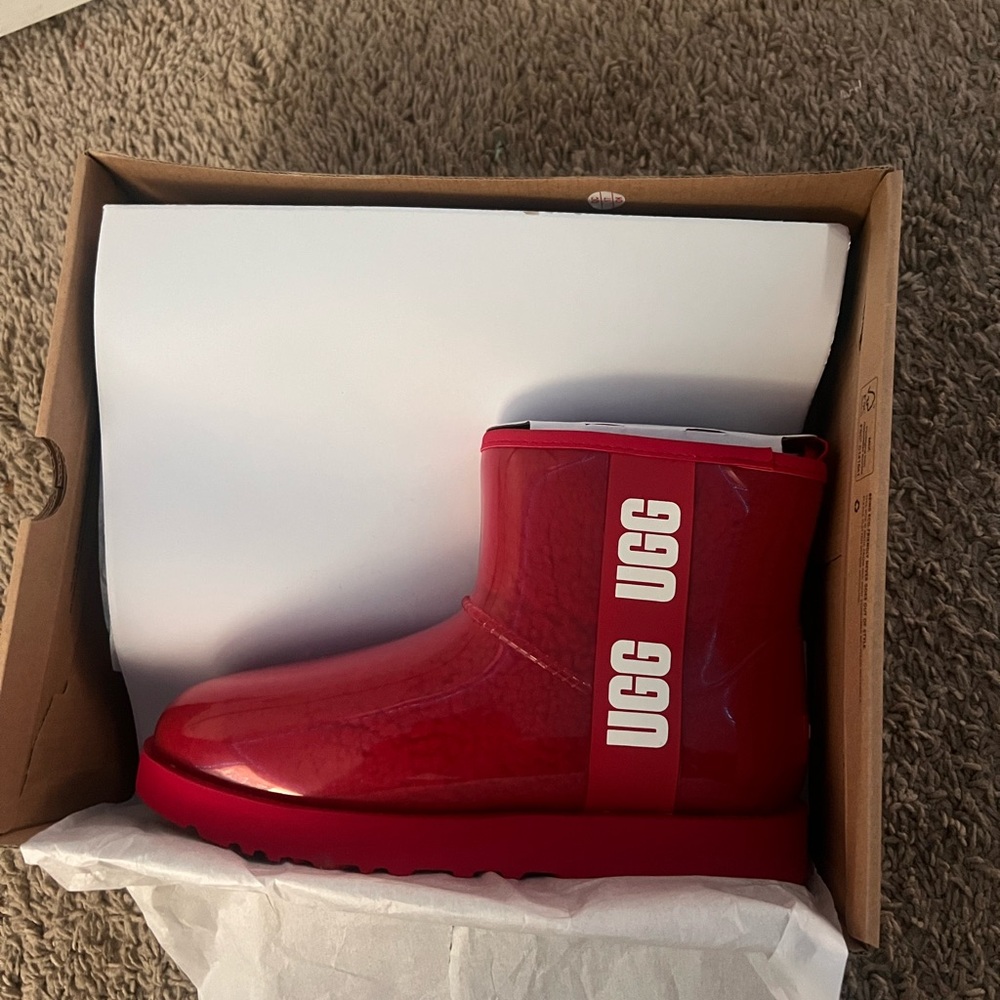 UGG Classic Clear Mini – Red (Women’s 8)